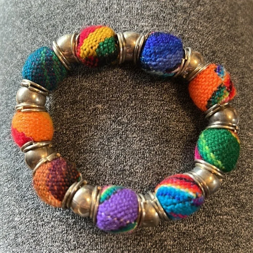 Bundle Sale 3 for $15 | Thread Weave Beaded Stretch Bracelet | Statement - Picture 5 of 7